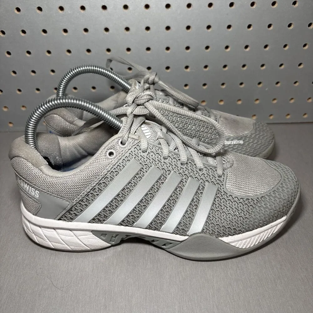 K Swiss Express Light Pickleball Shoes Womens US 7.5 Gray Grey White Tennis Low - Picture 1 of 14